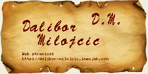 Dalibor Milojčić vizit kartica